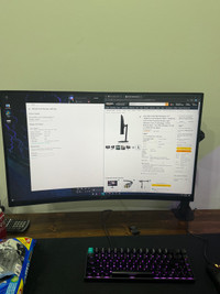 27” curved Acer gaming monitor 