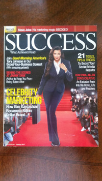 SUCCESS MAGAZINE KIM KARDASHIAN FEBRUARY 2012 $30