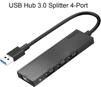 USB Hub 3.0 Splitter 4-Port data Adapter Cable COMPUTER  laptop, View more