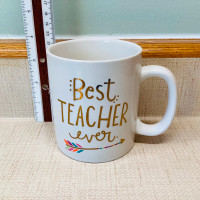 New Ceramic Best Teacher Ever Coffee Mug / Cup