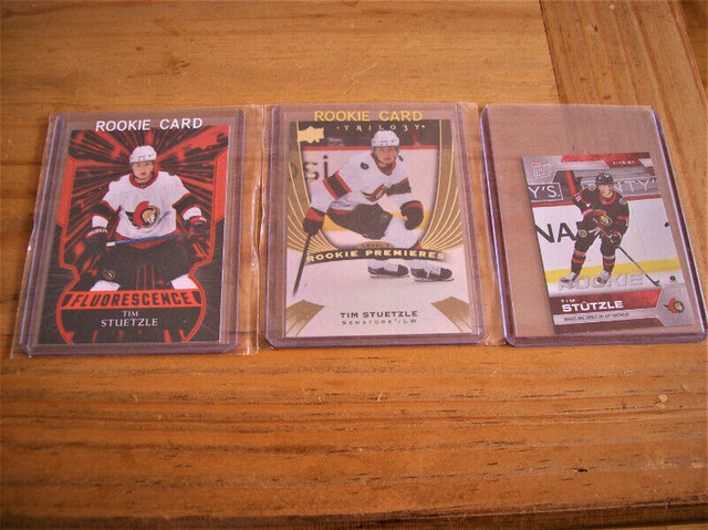 3 CARTES DE HOCKEY RECRUES DE TIM STUTZLE ,MINT CONDITION. U.D. dans Art et objets de collection  à Laval/Rive Nord