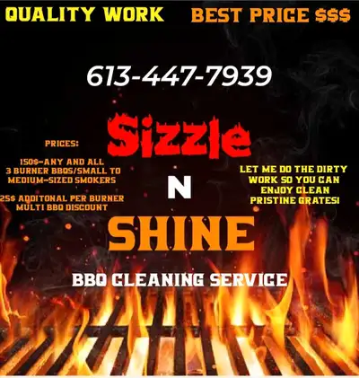 Revitalize your grill with Sizzle & Shine BBQ Cleaning! I am your go-to expert for thorough, hassle-...