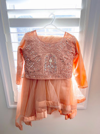 Peach Lengha Dress