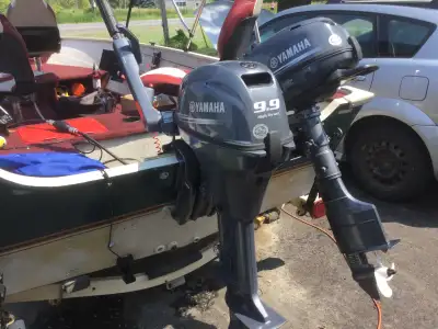 - 2024 Yamaha 9.9 HP 4 stroke high thrust outboard, power trim and tilt, electric start - 2025 Yamah...