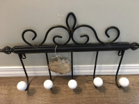 Vintage Wall Mount with 5 Hooks