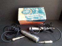 REDUCED Vintage Shure 777S Slim-X Crystal Microphones (2)