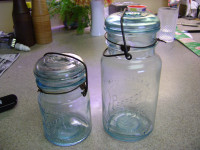 Set of two antique vintage canning jars, Perfect Seal