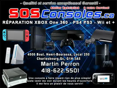 Réparation Nintendo Switch, wii u et wi, View more