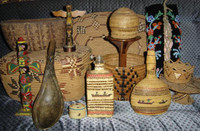 Older 1st Nations Native Totem Poles, Baskets, Carvings +