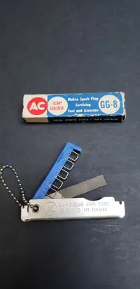 Vintage AC Delco Auto Spark Plug Gap Gauge Model GG-8