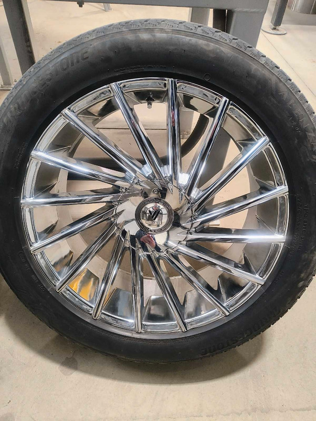 22" Asante black label wheels and tires  in Tires & Rims in Leamington - Image 3
