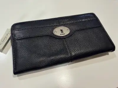 New Black Fossil Wallet, View more