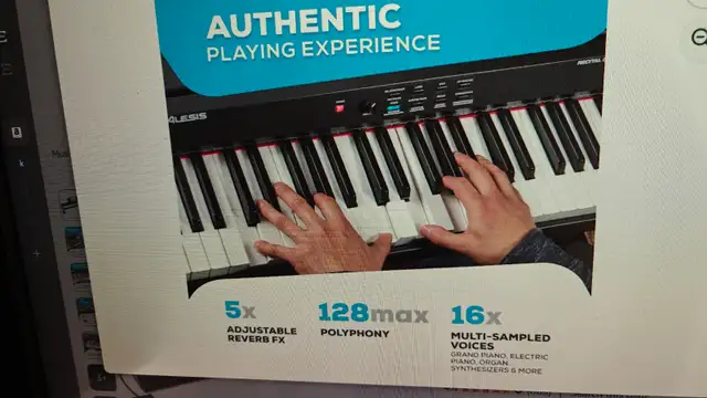 Alesis Recital Grand - 88 Key Digital Piano in Pianos & Keyboards in City of Halifax - Image 4