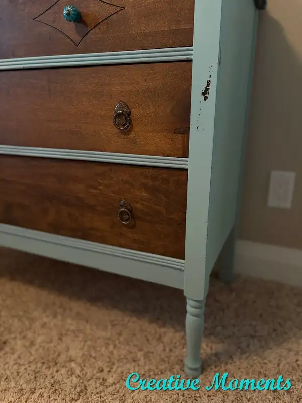 Antique Dresser with beveled Mirror - refinished in Dressers & Wardrobes in Calgary - Image 9
