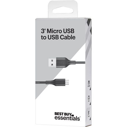 Best Buy Essentials: 0.9m (3 ft.) Micro USB/USB-A in Cables & Connectors in Burnaby/New Westminster - Image 4