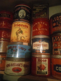 Antique tobacco tins