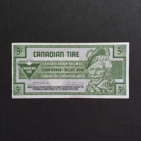 CANADIAN TIRE 15TH ISSUES 5 CENTS 1992 STORE NOTE SN 0002451515