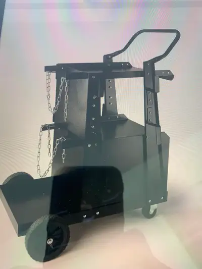 Welding cart . Heavy duty with anti-theft lockable cart. 265 LBs capacity, 360 degrees swivel wheels...