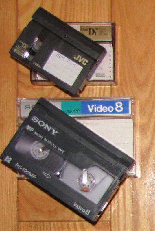 transfert et numérisation de cassettes DV, 8mm, VHS dans CD, DVD et Blu-ray  à Longueuil/Rive Sud