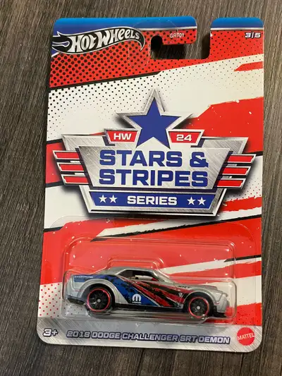 Hot wheels stars & stripes Dodge Challenger Demon SRT, View more