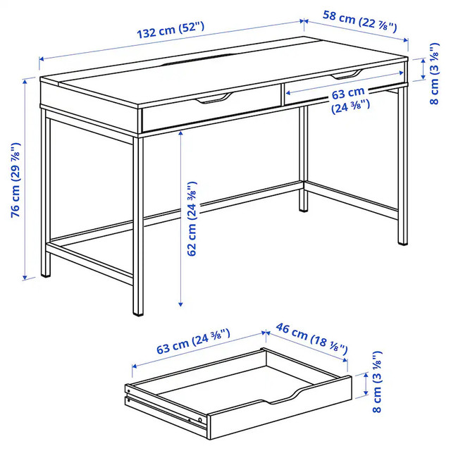 IKEA ALEX DESK - WHITE in Desks in City of Toronto - Image 2