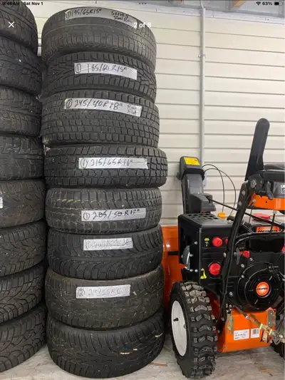 various tires for sale/check list on pictures, various prices, all I have is what is on that list so...