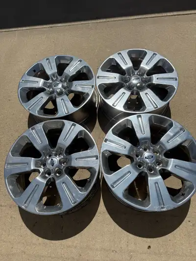 Selling full set of four Ford OEM 22” rims 22x9 +44 offset 6x135 bolt pattern Chrome finish - minor...