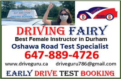 Driving Lessons by FEMALE Instructor in Ajax, Whitby and Oshawa, View more