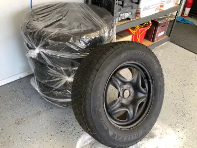Bridgestone DM-V2 winter tires (4) with rims. Size 245/65R17 and in very good condition. $300 or bes...