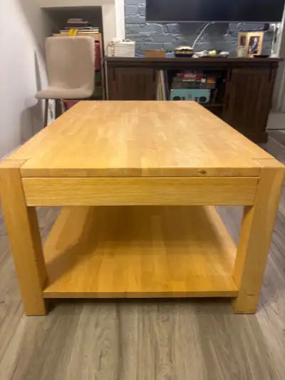 Solid real wood coffee table, View more