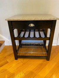 Prep table/marble top/wine rack
