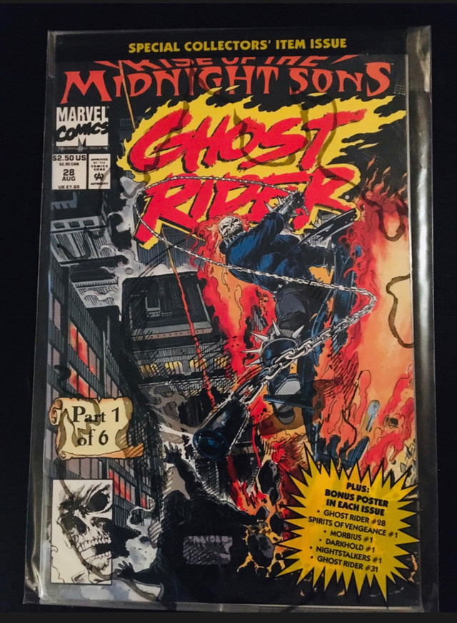 Ghost Rider 28 Marvel 1992 Rise of the Midnight Sons   in Comics & Graphic Novels in Brantford