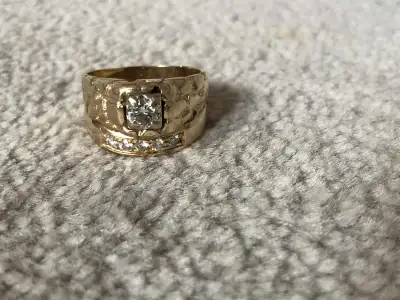 Heavyweight 11.05g Solid 10K Gold & Diamond Cluster Ring, View more