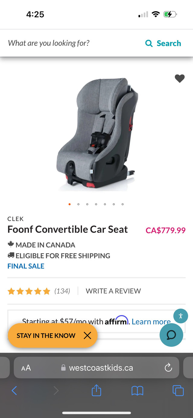 Clek Foonf Convertible Car Seat with Travel Case | Strollers, Carriers & Car  Seats | Strathcona County | Kijiji