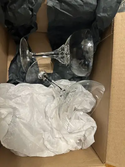 6 margarita , wine colored stem glasses , View more