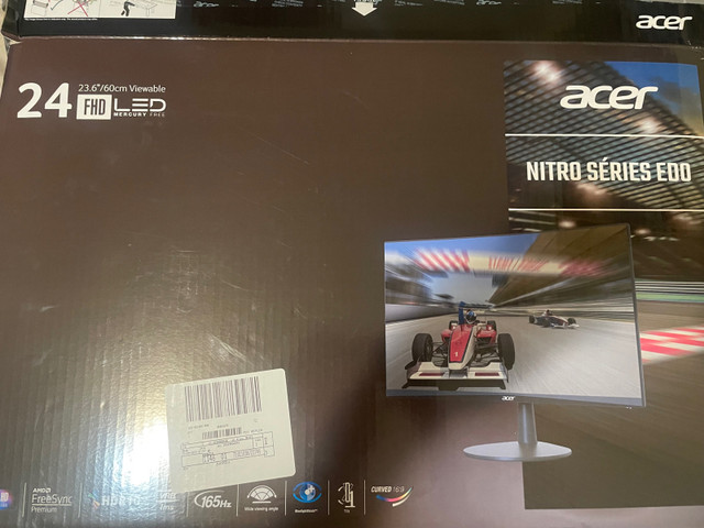 23.6” Nitro EDO series monitor used for gaming or personal use. in Other in Edmonton
