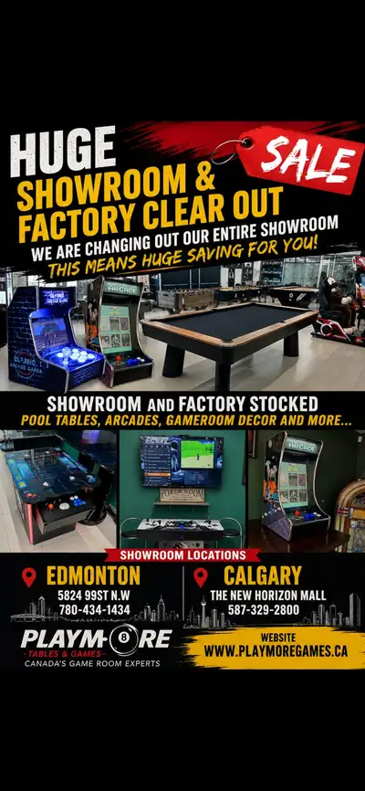 Pool Table Showroom & Factory Clear Out Sale  , View more