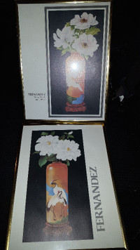 2 Metal Picture frames, gold in colour