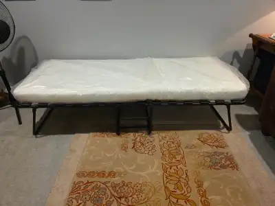Unused Cot with matress, Single Bed, View more