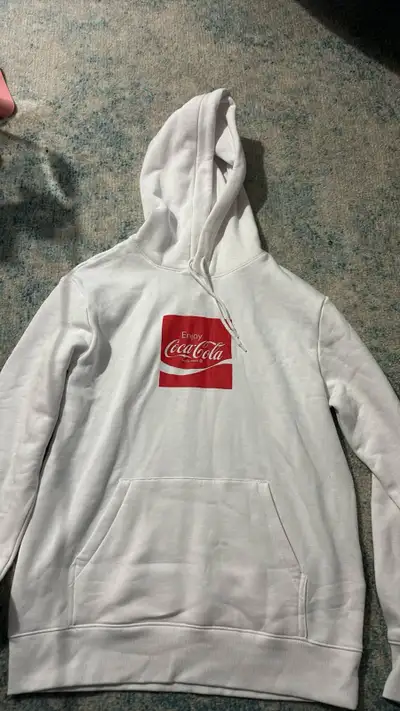 New H&M Men's Printed White Hoodie / hooded top - White/Red Med, View more