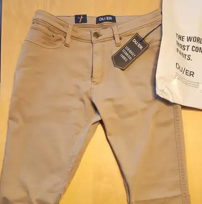 NEW - DUER No Sweat Relaxed Taper Pants (34x34), View more