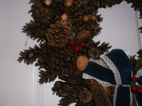 Handmade INDOOR Wreath-One of a Kind--Christmas or all Year