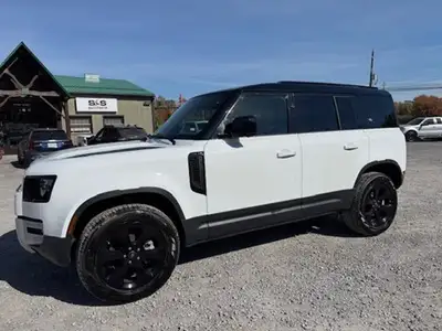 2024 Land Rover Defender 110 P300 S 2.0L Engine 8-Speed Automatic All-Wheel Drive Fuji White with Bl...