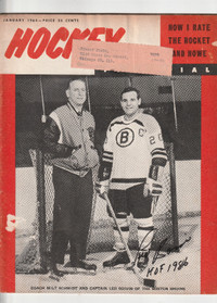 Leo Boivin Autographed 1964 Hockey Magazine RARE