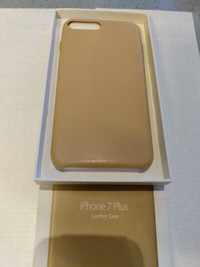 Étui de protection en cuir iPhone 7 Plus Leather case Beige