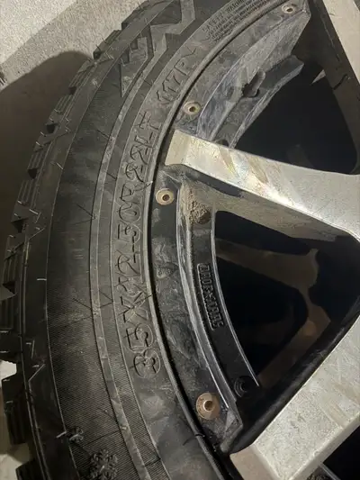 Brand new winter treads (studded) with rims they can off a f250 asking 2000 located in kamsack, sl