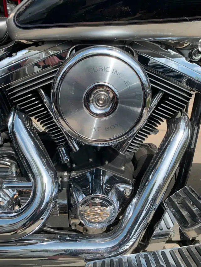 1996 Harley Fat Boy – 88ci, Mustang Seat, New Tires, low KM in Street, Cruisers & Choppers in Strathcona County - Image 5