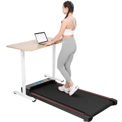CITYSPORTS Portable Treadmill - Under Desk Quiet - Black/Red, View more