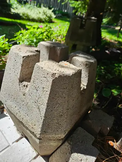 Concrete blocks for deck, View more