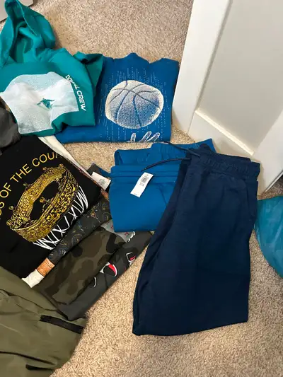 Boys brand new track suits, long sleeve tshirts, etc14-16 XL, View more